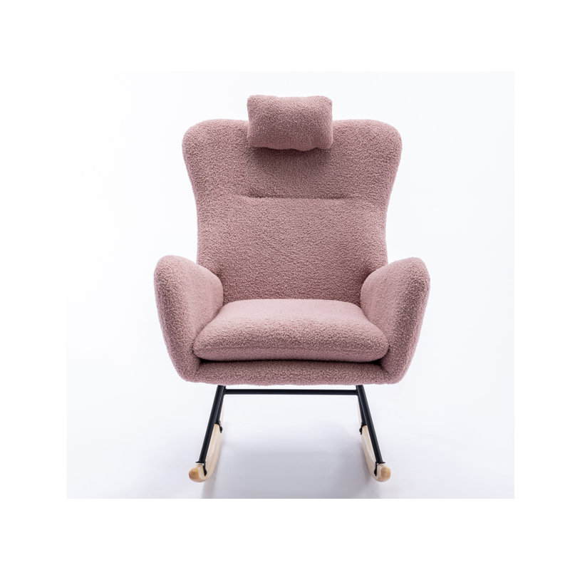 Chaise berçante, Velours rosé