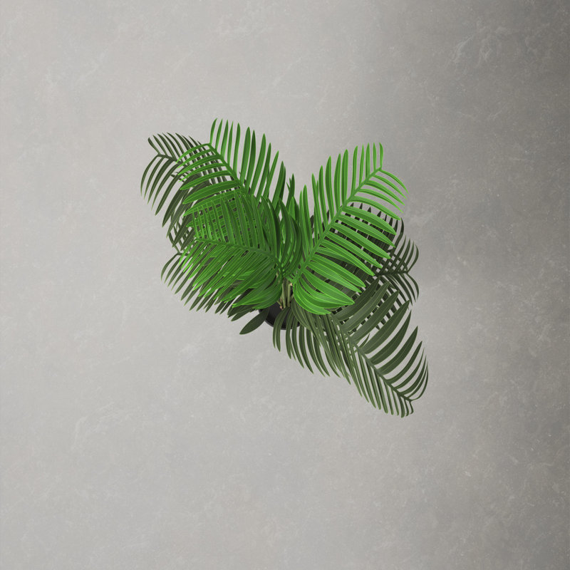 Faux Palm Tree in Pot, 56" H x 32" W x 32" D