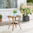 Bonia Wicker Rattan Side Table With Built-In Glass-1460712226