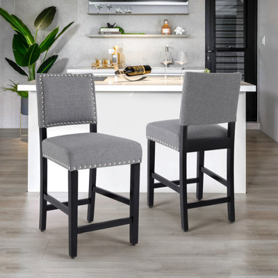Ennu Solid Wood Counter Stool