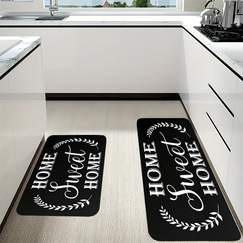Ensemble de 2 tapis de cuisine Wreath
