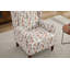 Chaise d'appoint moderne avec pieds en bois rétro, fauteuil rembourré confortable, canapé simple à motif floral pour le bureau de la chambre à coucher du salon