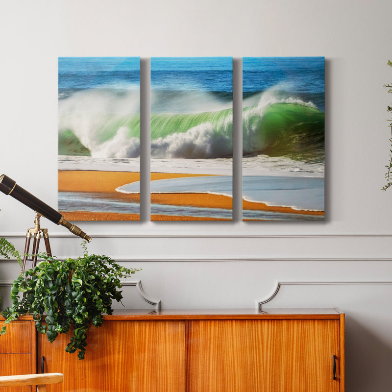The Wave - Photographie sur toile tendue 3 pièces, H 18 po x l 36 po x P 1 po
