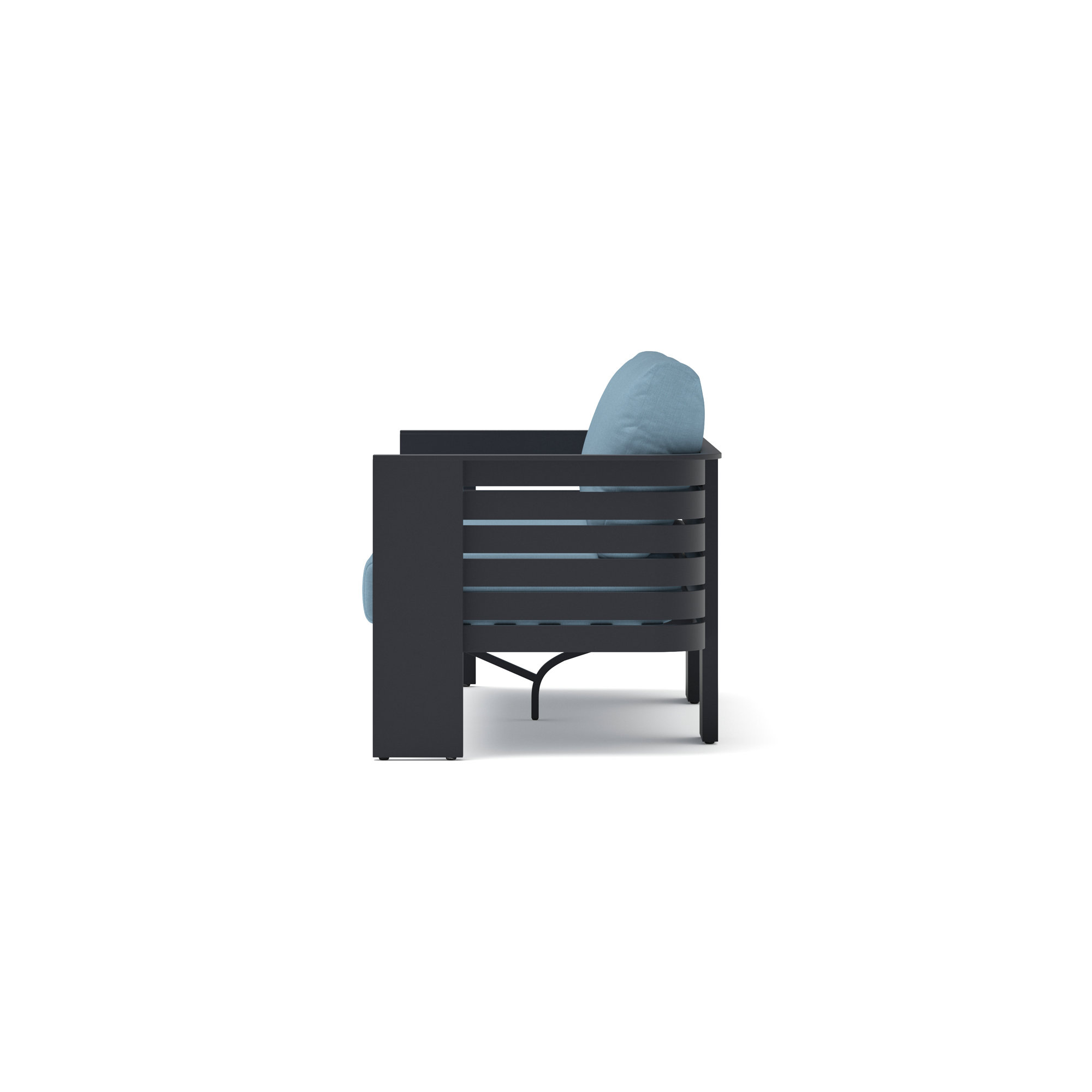 Ari 80In Outdoor Patio Sofa, Spectrum Denim