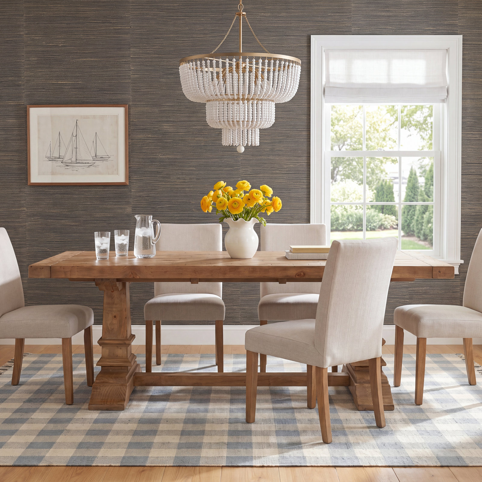 Aluta Wallpaper Double Roll, Charcoal
