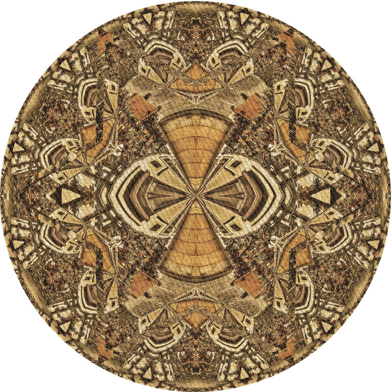Oriental Indoor Rug, Round 4'
