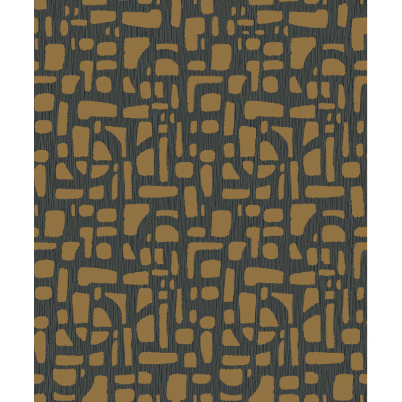 Zen Geometric Paper Roll, Gold/Blue
