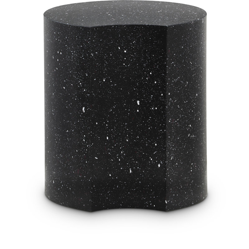 Table de bout Hylie, Noir / noir Terrazo, H 20 po x l 18 po x P 18 po