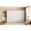 Grand lit avec armoires blanches - Désencombrez votre chambre avec rangement fonctionnel et conception pliable