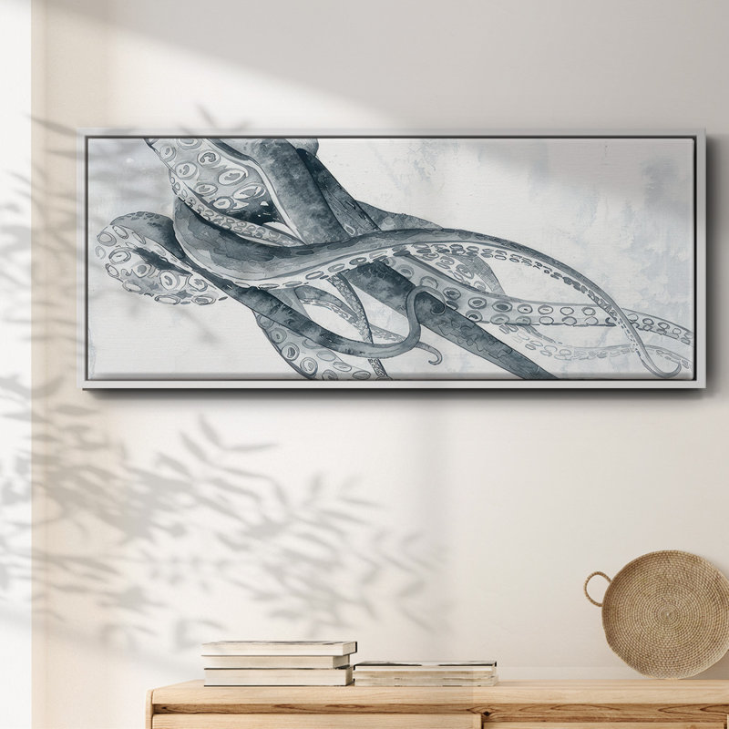 Octipi III- Framed Canvas, 20" H x 50" W
