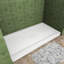 L 60 po x P 30 po, base de lavabo simple à seuil simple avec couvercle de bonde inclus, plaque de douche antidérapante à surface texturée, blanc, bonde centrale-113933224