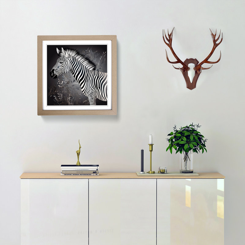 Single Picture Frame Print on Wood, Oak Framed