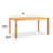 59"L Solid Teak Outdoor Dining Table