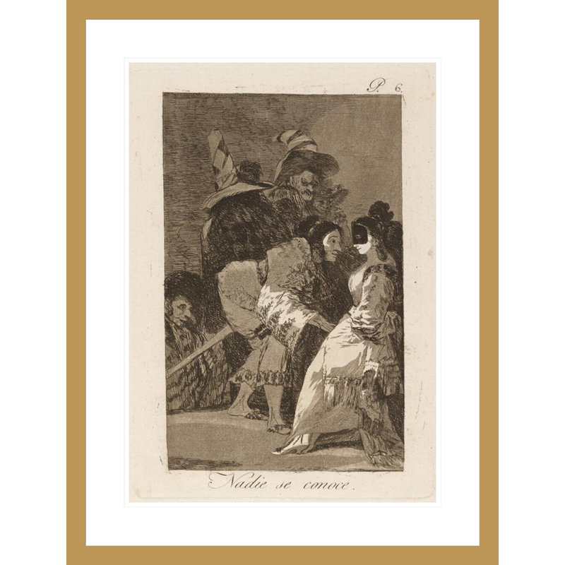 «N personne se sait» par Francisco de Goya - Estampe numérique encadrée, H 29,5 po x l 22,57 po