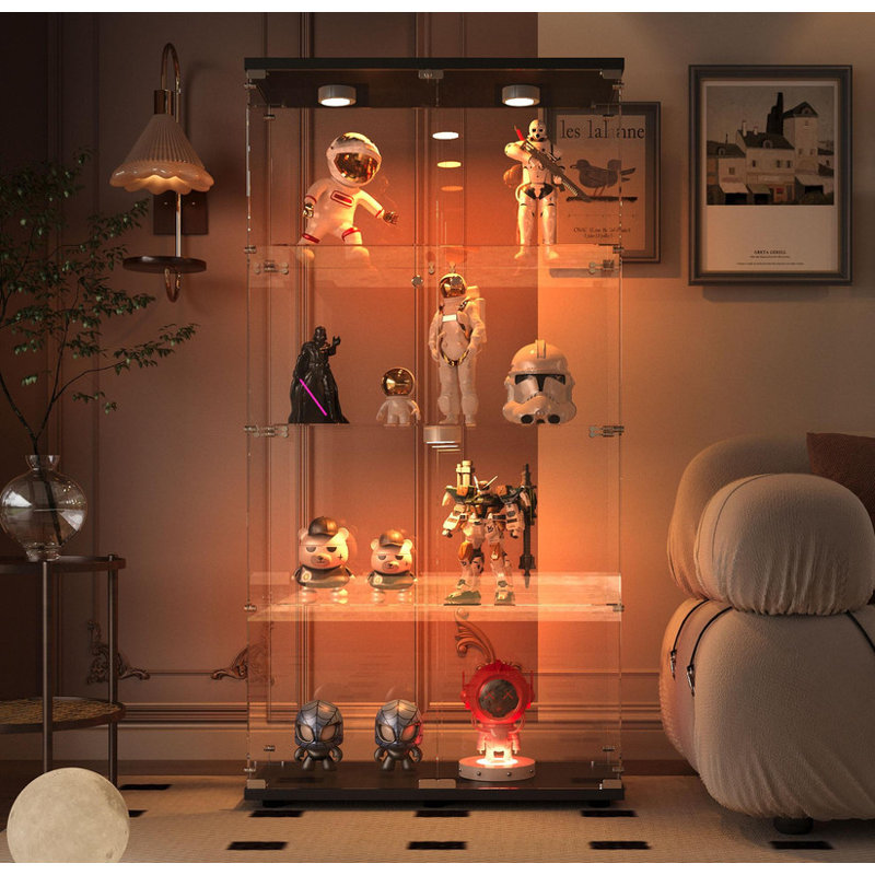Armoire polyvalente en verre trempé - idéale comme armoire à vin, rangement ou classeur