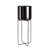 Short Black Nickel Planter With Detachable Metal Stand-803359595