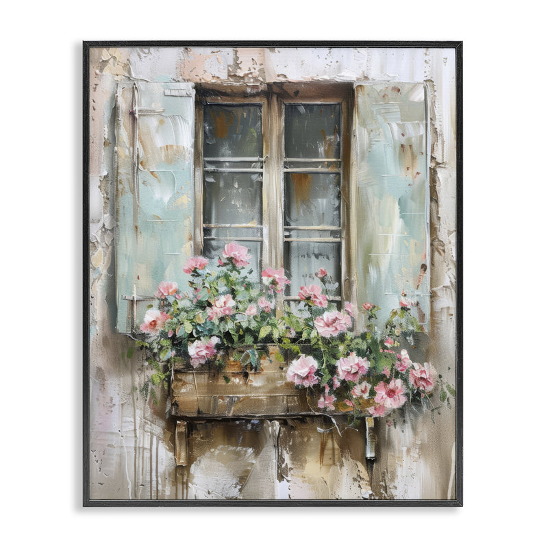 Estampe numérique de style champêtre français, design par Arlington Prints, H 14 po x l 11 po, Giclée encadrée noir minuit