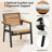 7-Piece Acacia Wood Dining Set with Cushioned Chairs