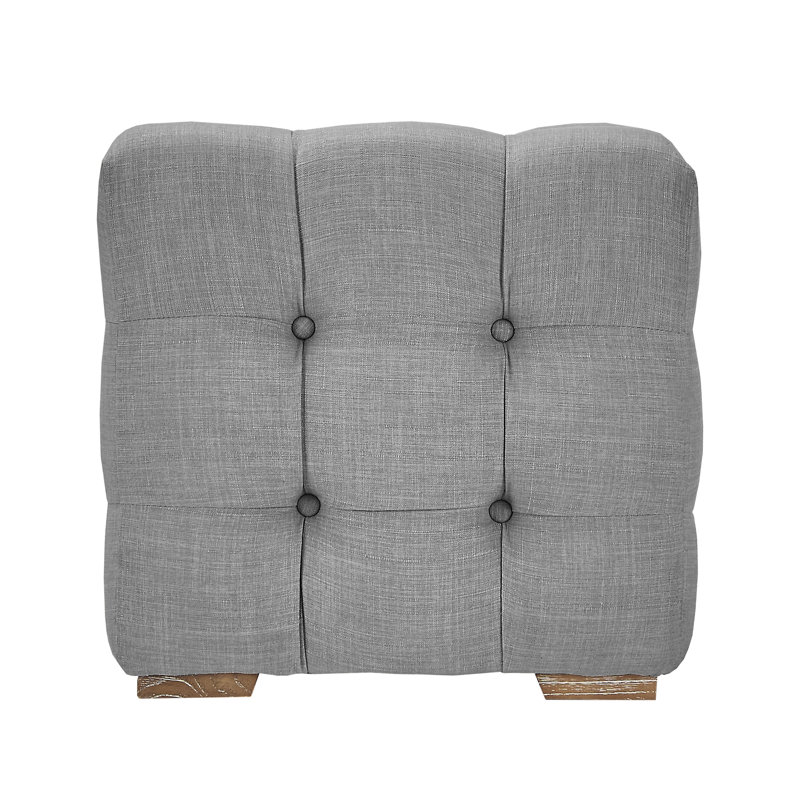 Banc rembourré Huskins, Lin gris