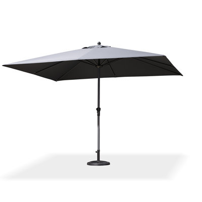 Parasol d'extérieur gris 105,5 po × 141,34 po 
