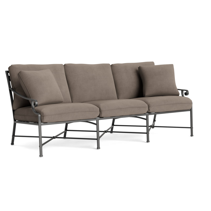 Venetian Outdoor 3 - Seat Patio Sofa, Fusion Neptune, Textured Pewter