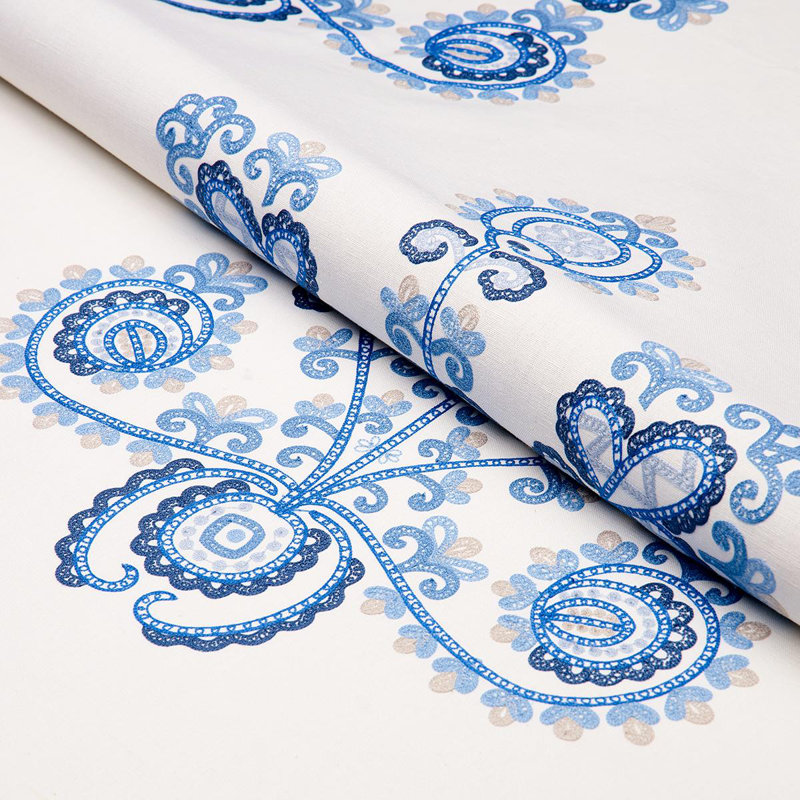 Tissu brodé Estrella, Porcelaine