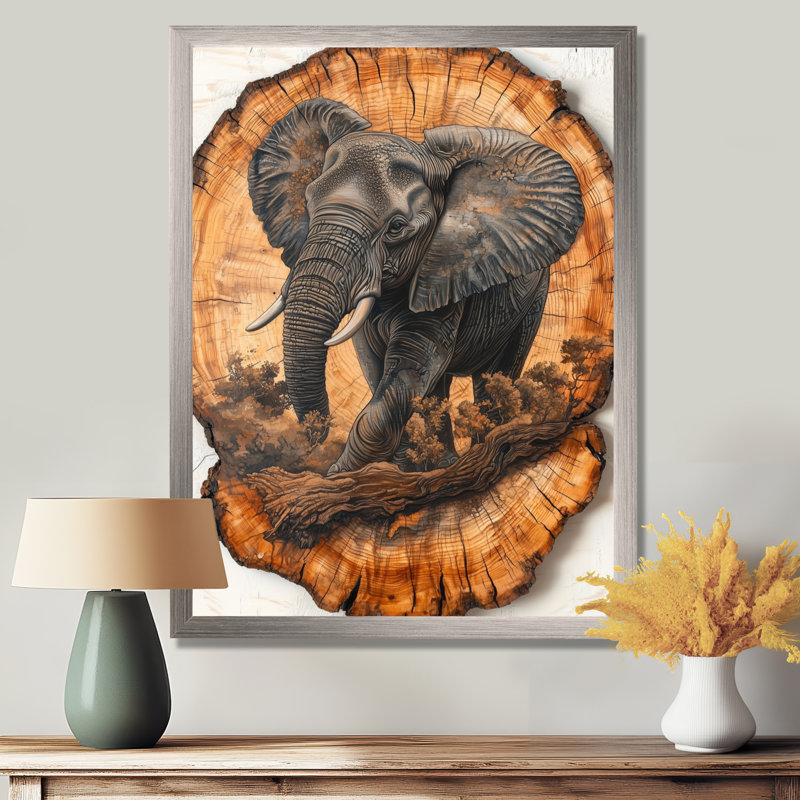 Iseminger - Animals Wall Decor, Argent argent, H 40 po x l 30 po, Reproduction encadrée d'une seule photo