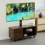 Console de style rétro avec armoire de rangement à pousser, convient à divers téléviseurs, idéale pour le salon et la chambre à coucher
