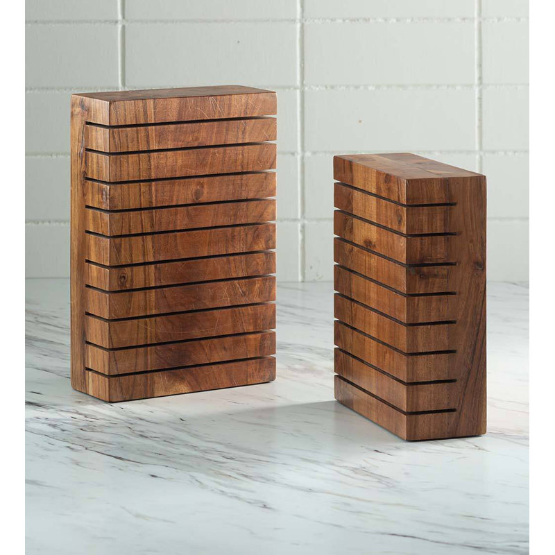 Acacia Wood Horizontal 8-Knife Block