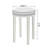 Artisanal Round Mirror Breakfast Table With Diamond-Cut Pedestal Space-Saving Bistro-Style Table For Morning Coffee & Diningtempered Glass Top & Compact Design-216889567