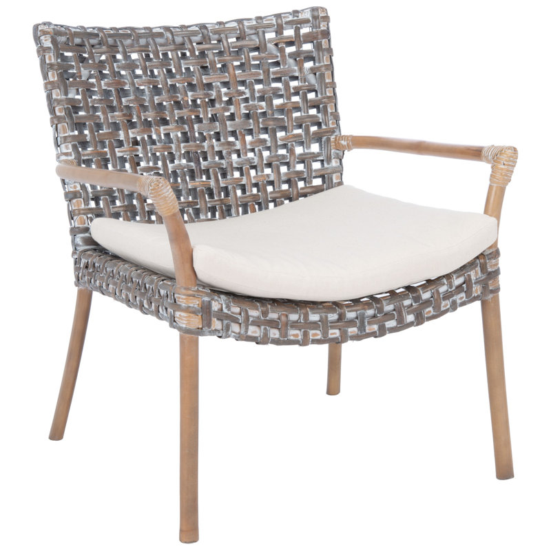 Eisley 15.74'' H Linen Upholstered Armchair, Gray