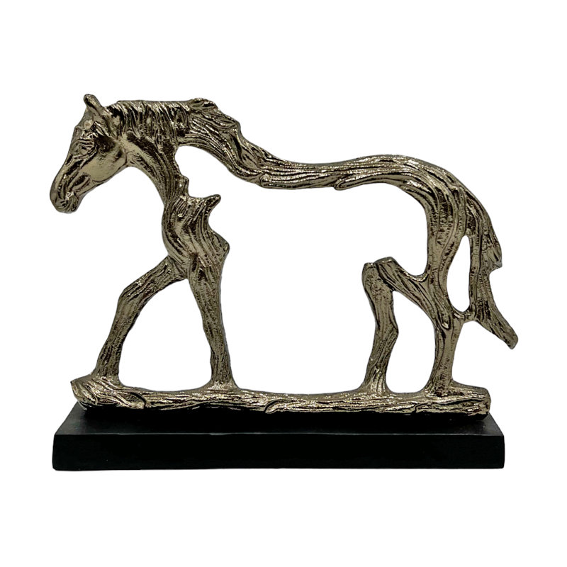 Figurine et sculpture de cheval en aluminium fabriquées à la main