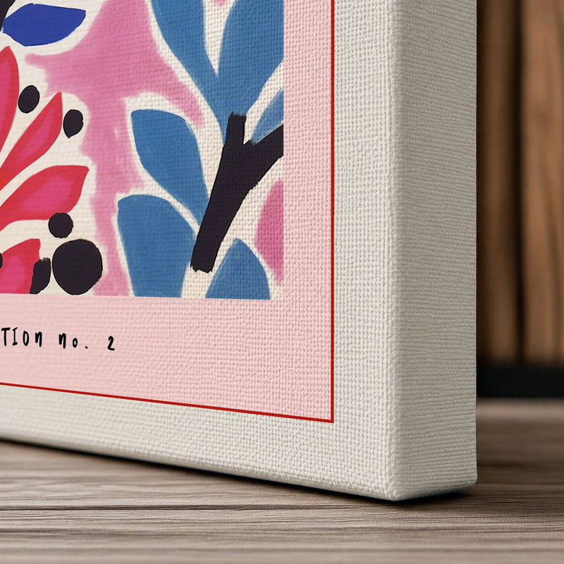 Flower Market Illustration Botanical - Print, 30x20 - 76.2 x 50.8 cm, Cream Border