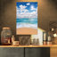 Reproduction de photo sur toile tendue, "mer de mer pacifique" sous les nuages blancs modern beach-18296782-33219529