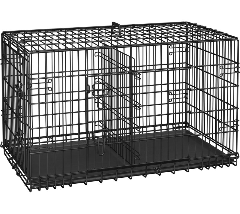 Cage pour chien de taille moyenne avec cloison, H 25 po x l 36 po x P 22,5 po