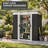 5 x 3 ft Metal Garden Shed with Sliding Door and Pent Roof, Galvanized Steel Outdoor Storage Shed for Backyard Patio, Grey
