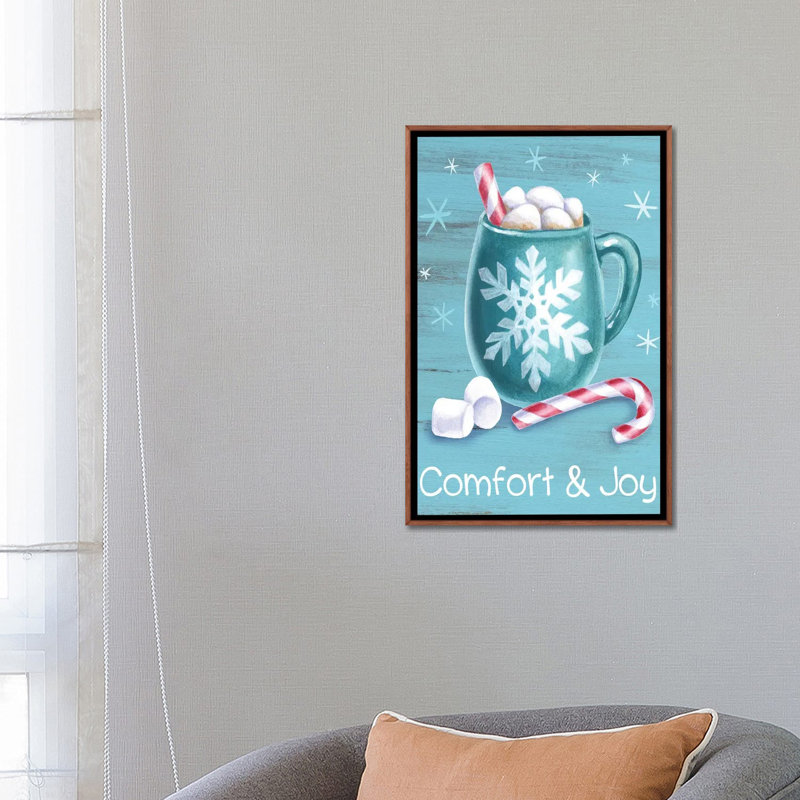 « Menthe poivrée », « comfort & Joy » par Kelsey Wilson, reproduction d’art, H 26 po x l 18 po x 1,5 po, Classic Wood Framed