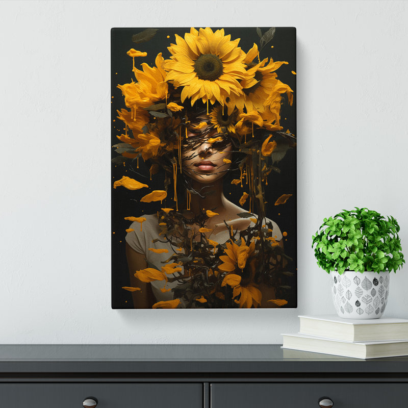 Sunflower Conceptual - Print, 76cm H x 50cm W x 3cm D