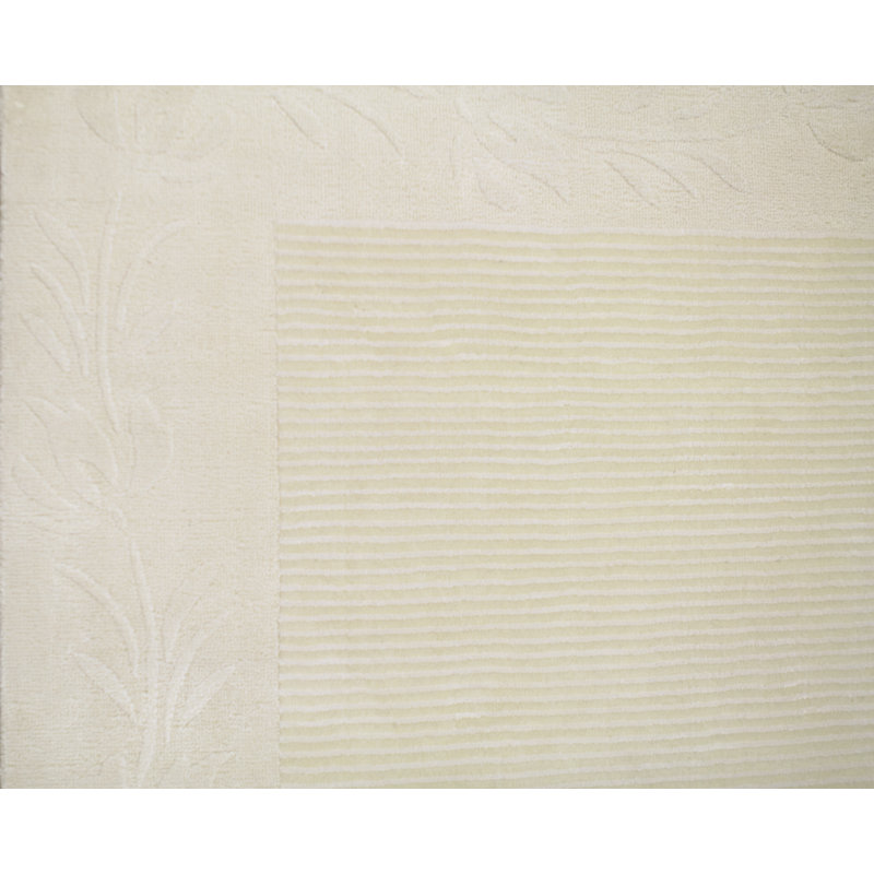 Tapis blanc de haute qualité noué à la main