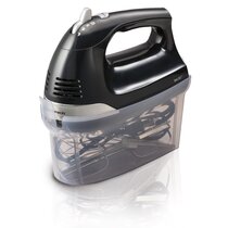 Hamilton Beach 6 Speed Hand Mixer, Quick Burst, Storage Case, New, Black,  62690 