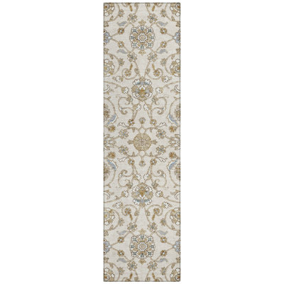 Irene Ivory Washable Indoor-Outdoor Rug - 