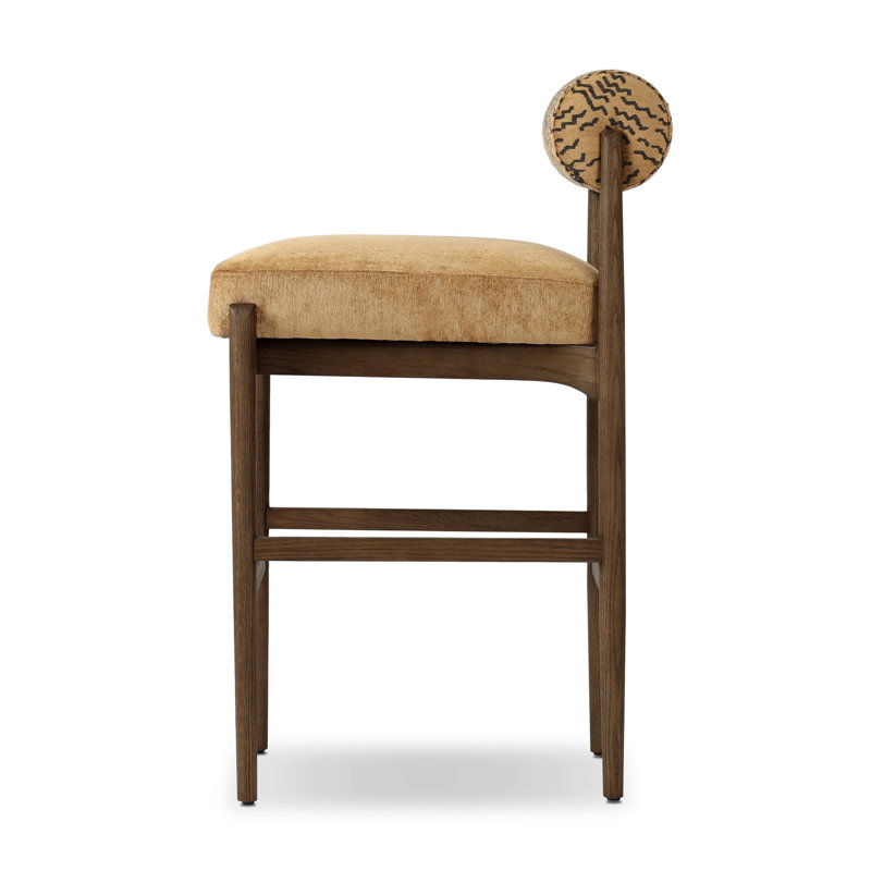 Jazelle Stool, Dharma Ochre, Bar Stool (31" Seat Height)