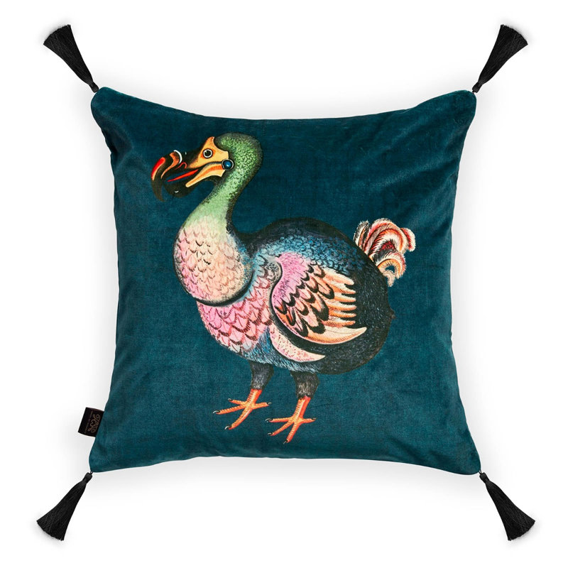 Dodo Velvet Throw Square Pillow Cover & Insert