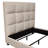 Devon Grid Tufted Eastern King Bed In Sand Fabric-43308277