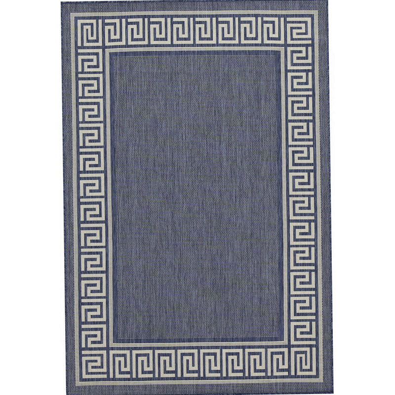 Tapis intérieur / extérieur bleu Sunshine, Tapis de couloir 2 pi 7 po x 7 pi 3 po