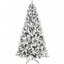 Arbre de Noël enneigé 7,5 pi avec lumières DEL 400 L, boules G45 et fil mémoire pour une installation facile