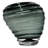 Hadeya Handmade Wavy Abstract Glass Table Vase