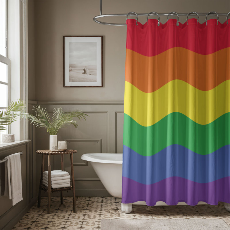 Rideau de douche Groovy Print - Premium, H 74 po x l 71 po