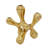 Cosmoliving By Cosmopolitan Gold Aluminum Coastal Abstract Sculpture, 12 X 11 X 11-216175787-215749445