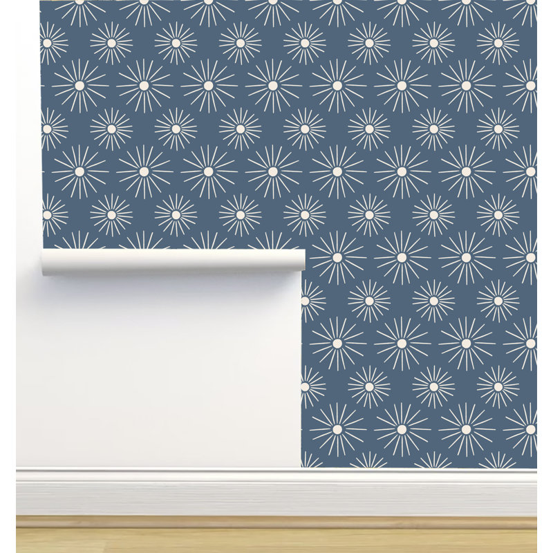 Rouleau de papier peint texturé L 2,16 pi x l 5 po Erin Kendal Designs, Bleu
